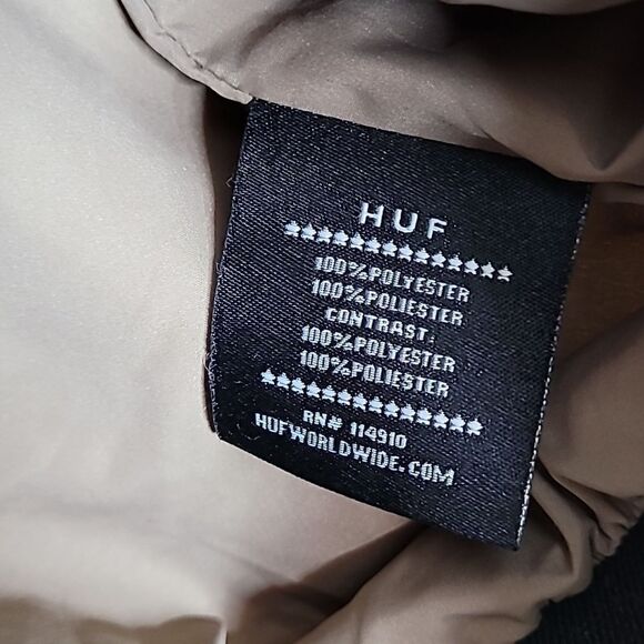 Huf Fleece Sherpa Bomber Jacket Size Medium - Picture 6 of 9